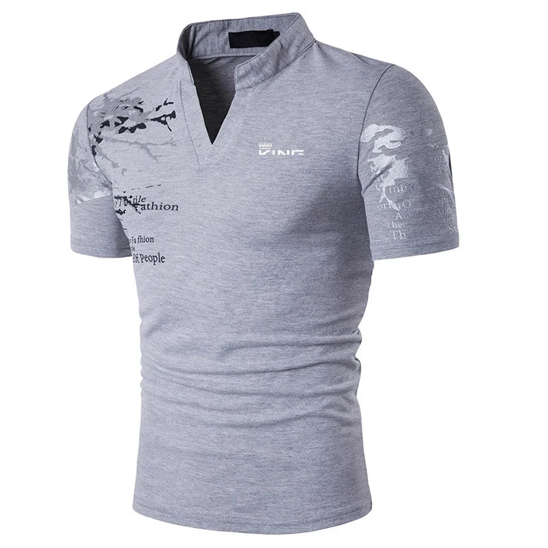 Men’s Premium Printed Polo T-Shirt – Slim Fit Casual Wear
