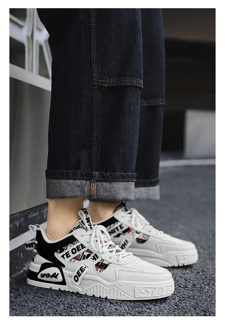 Luxury Men’s Vulcanized Sneakers – Casual Street & Running Shoes