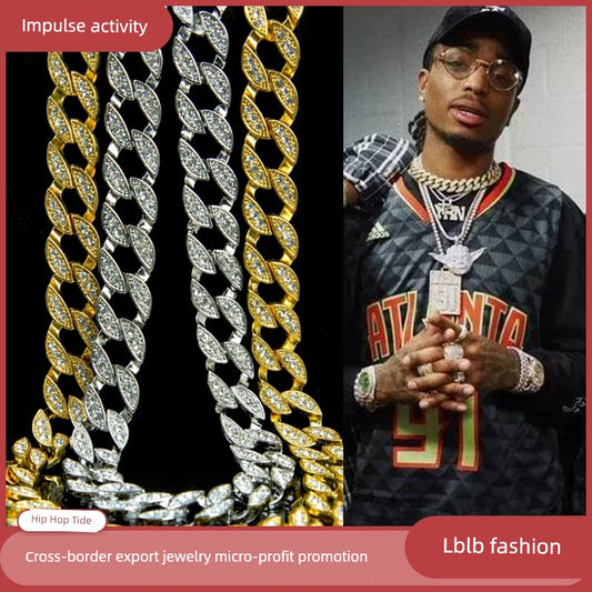 Luxury Cuban Chain Necklace – Diamond-Inspired Iced Design