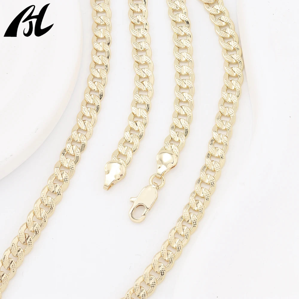 Luxury Cuban & Figaro Gold Chain – 18K Gold Plated (Unisex)