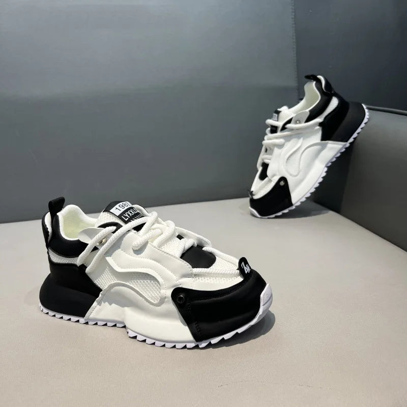 Luxury Men Sneakers Designer Platform Running Shoes Male Fashion Non-slip Sport Shoes Thick Soles Breathable Men Tenis Shoes New