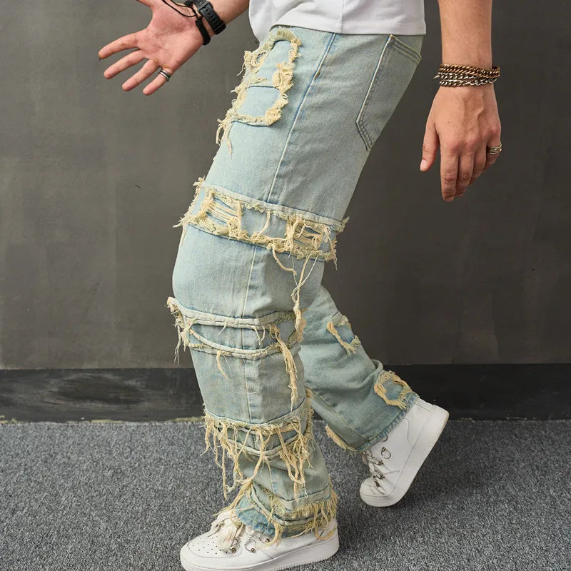 Stylist Frantz – Vintage Patch Statement Denim (Wide Edition