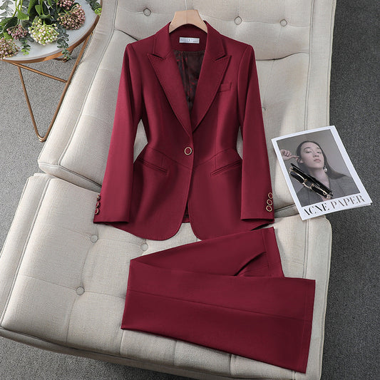 Double Breasted Slim Fit Women's Professional Custom Suit Trousers