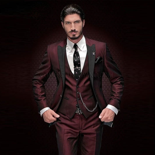 Men's Three-piece Suit Bridegroom Best Wedding Suit by Stylist Frantz