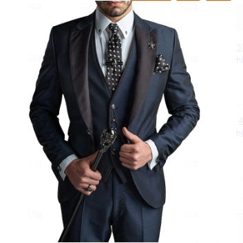 Men's Three-piece Suit Bridegroom Best Wedding Suit by Stylist Frantz