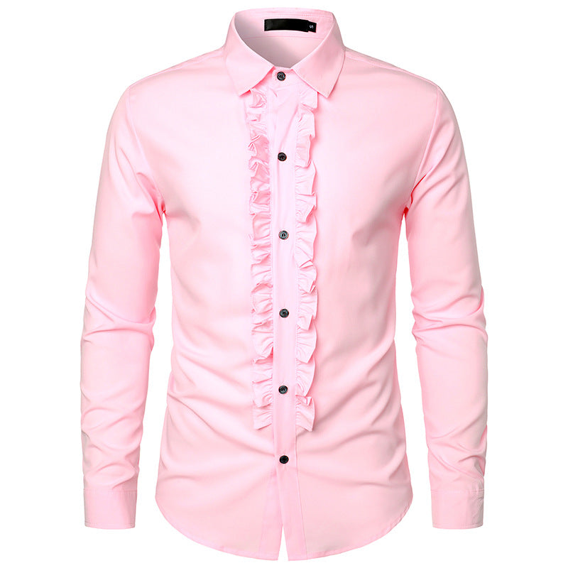 Men's Party Wedding Dress Long Sleeve Shirt
