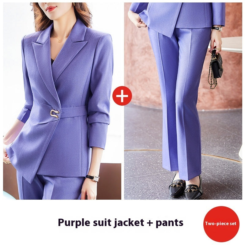 Double Breasted Slim Fit Women's Professional Custom Suit Trousers