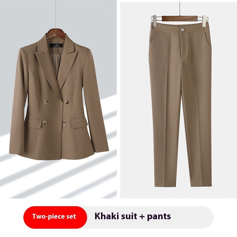 Double Breasted Slim Fit Women's Professional Custom Suit Trousers