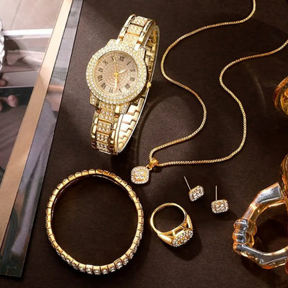 STYLIST FRANTZ™ Diamond Luxe Women’s Watch – Full Crystal Steel Bracelet