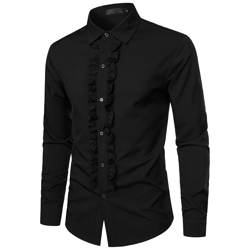 Men's Party Wedding Dress Long Sleeve Shirt