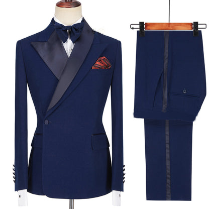Black Business Casual Suit Groom Best Man