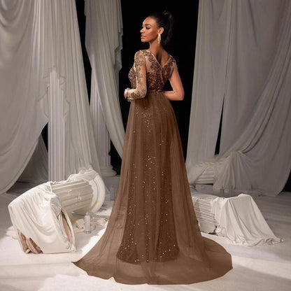 ✂️ Stylist Frantz Luxury Lace Evening Gown – Elegant Gala & Party Dress