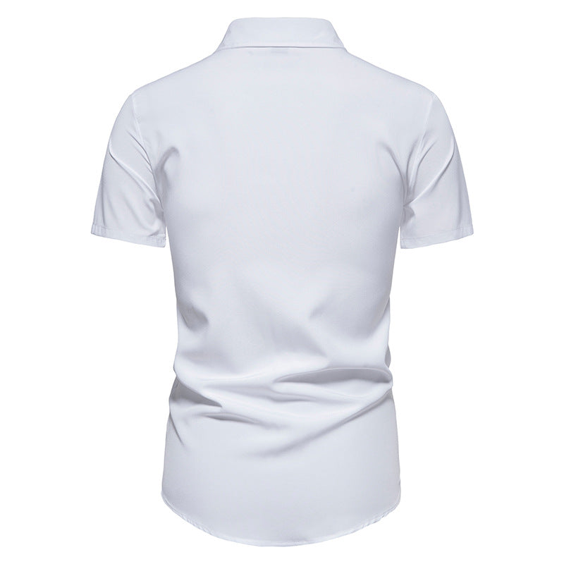 STYLIST FRANTZ™ Men’s African Print Stitching Button Shirt – Short Sleeve Luxury Style