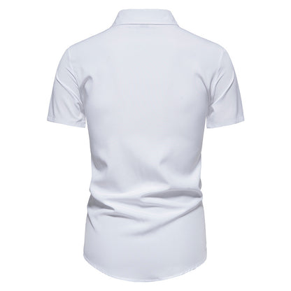 STYLIST FRANTZ™ Men’s African Print Stitching Button Shirt – Short Sleeve Luxury Style
