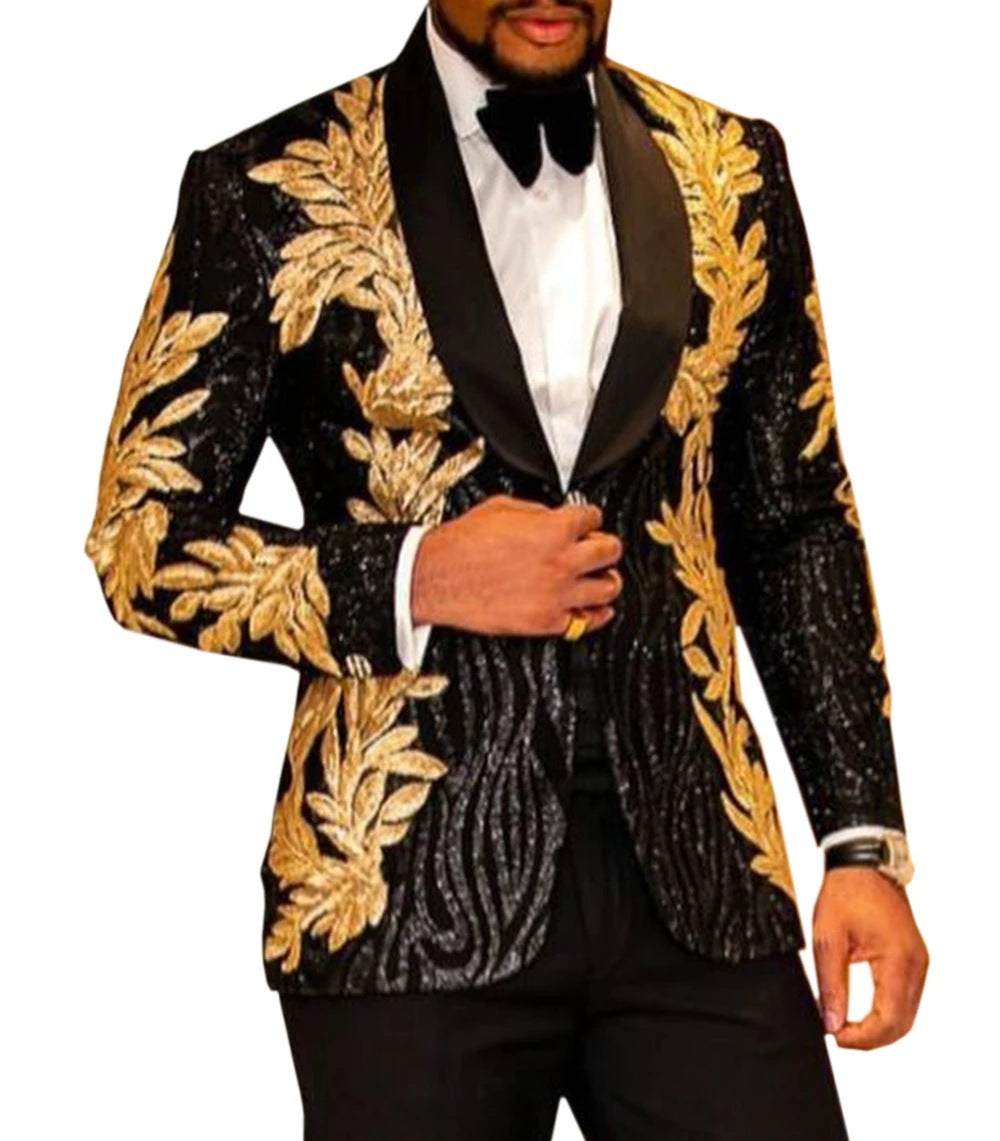 Stylist Frantz Golden Dynasty Full Suit – Couture Blazer + Custom Tailored Pants