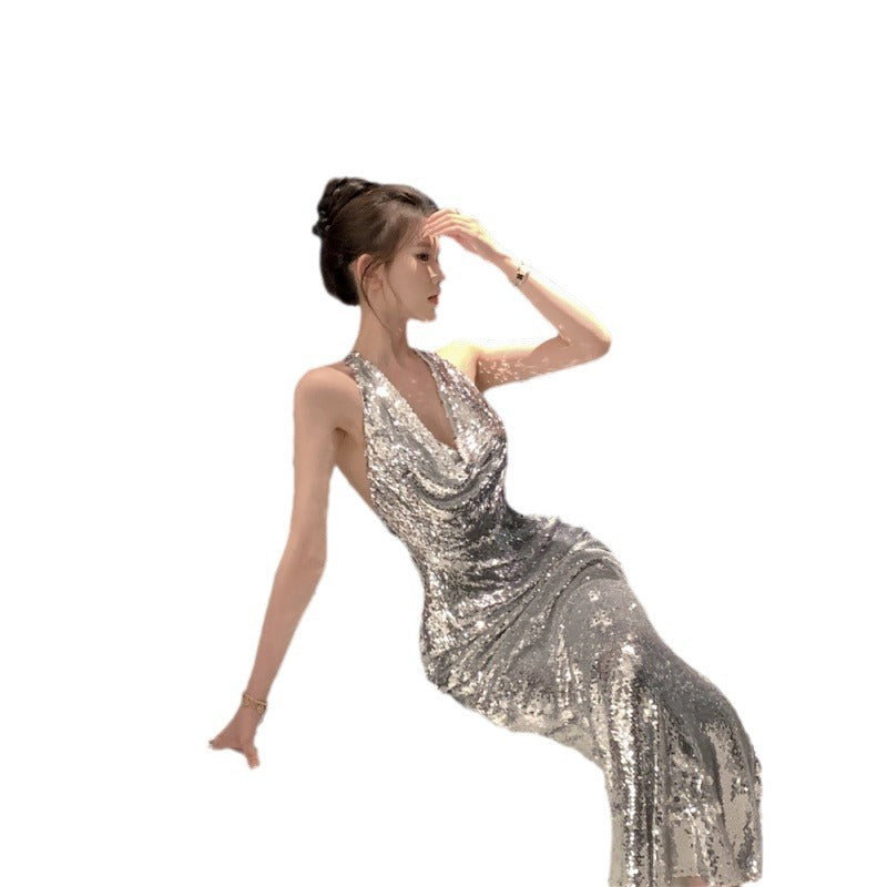 Stylist Frantz Signature – Silver Luxury Evening Gown